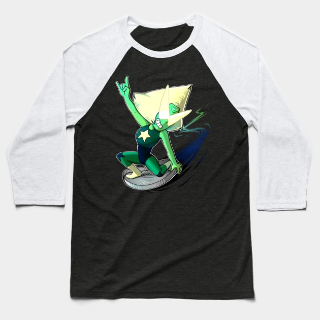 Peridot Surfin' Baseball T-Shirt by ShaShaRabi